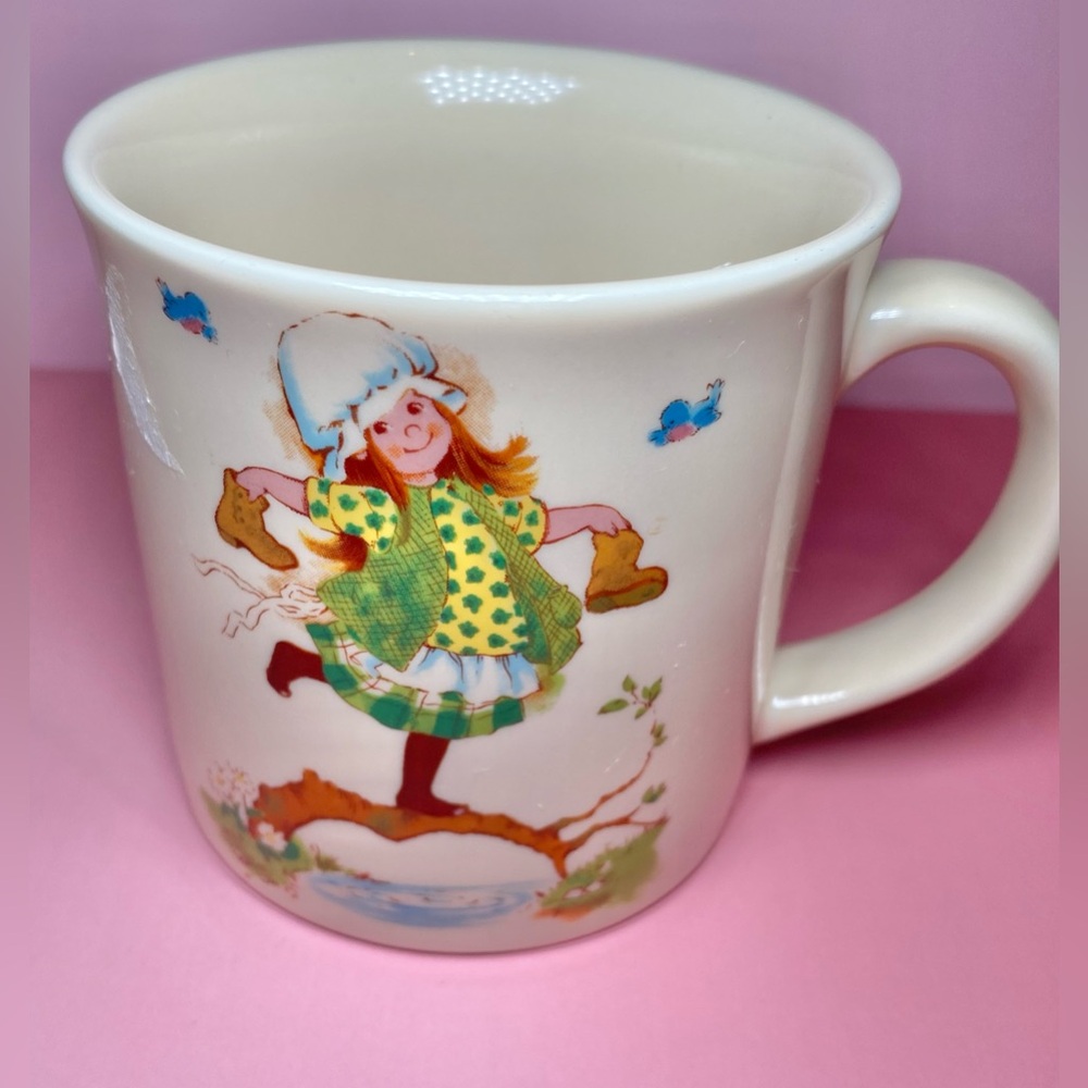 Vintage Otagiri Japan Ivory Stoneware‎ Mug Colorful Daisy Floral 10 oz